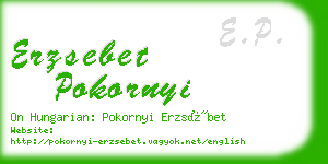 erzsebet pokornyi business card